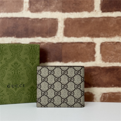 gu.cci brown interior bi-fold wallet S*p*e canvas 768243