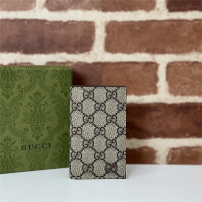 gu.cci long card case with gg detail beige and ebony gg S*p*e canvas 768249