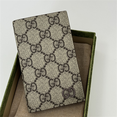 gu.cci long card case with gg detail beige and ebony gg S*p*e canvas 768249