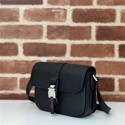 gu.cci S*per mini shoulder bag black soft grainy leather 800313