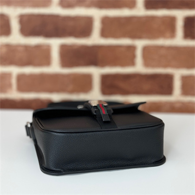 gu.cci S*per mini shoulder bag black soft grainy leather 800313