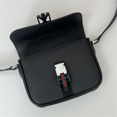 gu.cci S*per mini shoulder bag black soft grainy leather 800313
