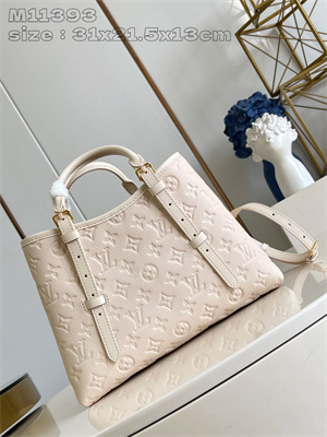 L.V Babylone Tote PM Monogram Empreinte embossed Cream M11394