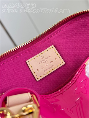 L.V Alma BB Bag Monogram Vernis embossed cowhide leather Pink M24063