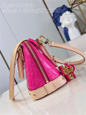 L.V Alma BB Bag Monogram Vernis embossed cowhide leather Pink M24063
