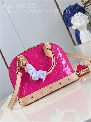 L.V Alma BB Bag Monogram Vernis embossed cowhide leather Pink M24063