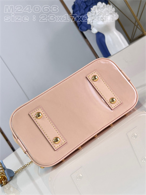 L.V Alma BB Bag Monogram Vernis embossed cowhide leather Blue M24063