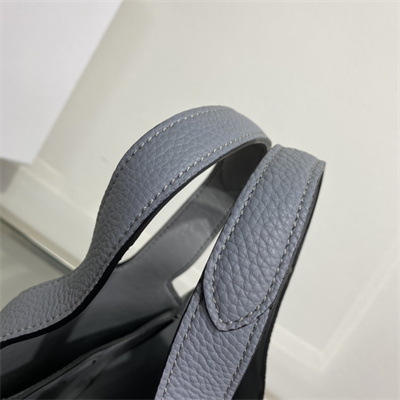 Pra*a leather mini bag grey blue 1ba349