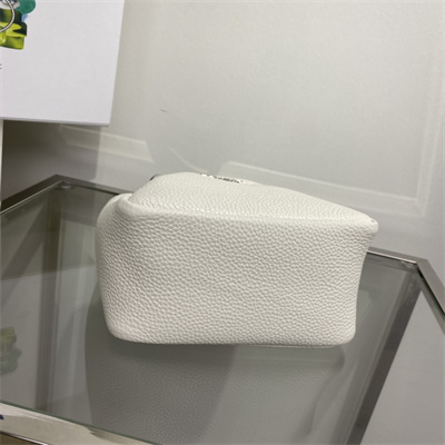 Pra*a leather mini bag white/black 1ba349