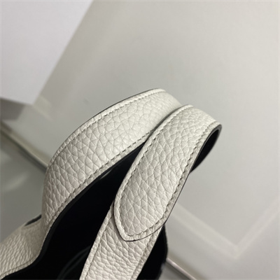 Pra*a leather mini bag white/black 1ba349