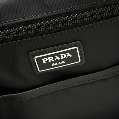 Pra*a re-nylon and leather backpack black 2vz135
