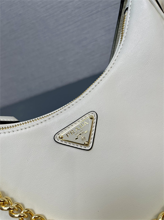 Pra*a re-edition smooth leather mini-bag white 1bc204