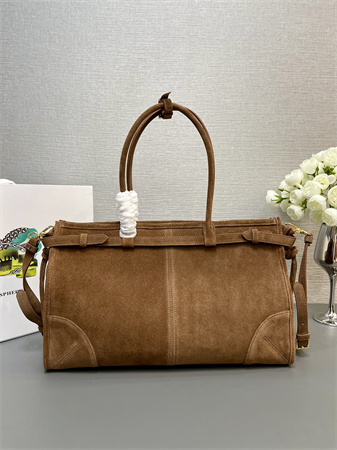 Pra*a large suede handbag  brown 1ba433