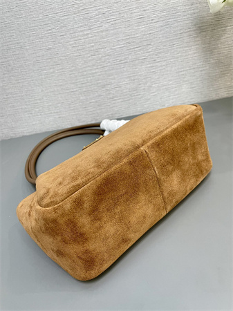 Pra*a medium suede shoulder bag  brown 1ba444