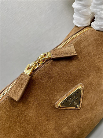 Pra*a medium suede shoulder bag  brown 1ba444