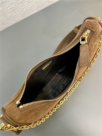 Pra*a re-edition suede mini-bag  brown 1bc204