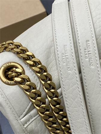 Y.S.L NIKI MEDIUM In Grained Lambskin White