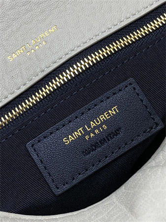 Y.S.L NIKI MEDIUM In Grained Lambskin White