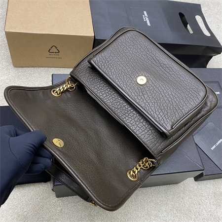 Y.S.L NIKI MEDIUM In Grained Lambskin Light Musk