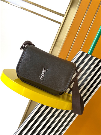 Y.S.L NIKI Small Messenger  Bag In Grained Lambskin Light Musk