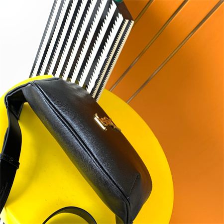 Y.S.L MONOGRAM BELT BAG IN Black Leather Gold Tone Hardware