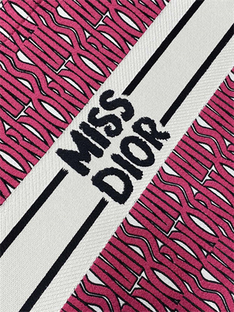 cd miss D*or large book tote allover emb fuchsia