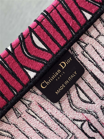 cd miss D*or large book tote allover emb fuchsia