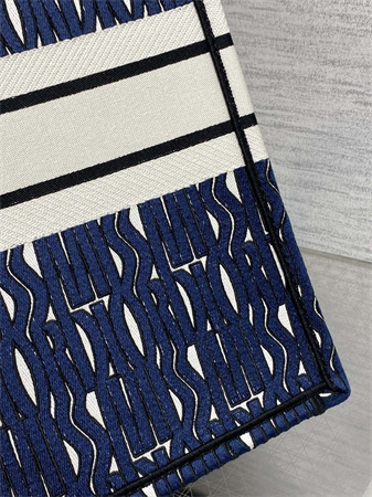 cd miss D*or large book tote allover emb navy blue