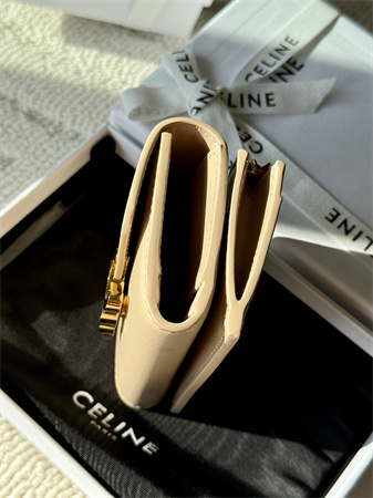 Ce**e compact wallet with coin triomphe in shiny calfskin