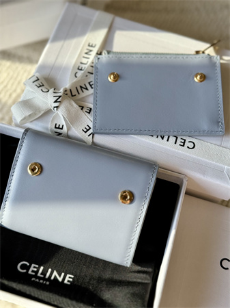 Ce**e compact wallet with coin triomphe in shiny calfskin