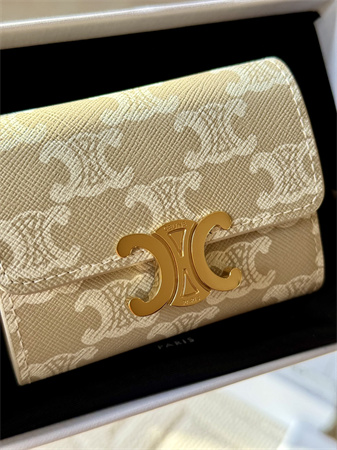 Ce**e compact wallet with coin in triomphe canvas