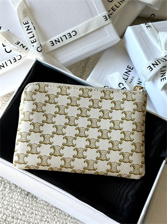 Ce**e coin purse with printing in triomphe canvas