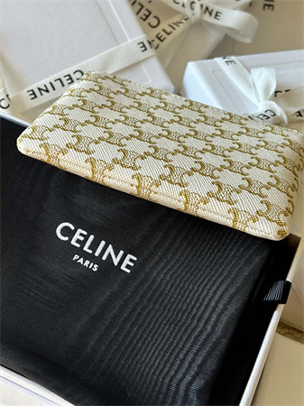 Ce**e coin purse with printing in triomphe canvas