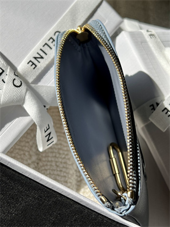 Ce**e triomphe coin purse smooth calfskin blue