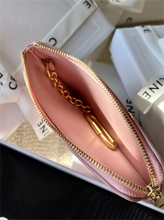 Ce**e triomphe coin purse smooth calfskin pink