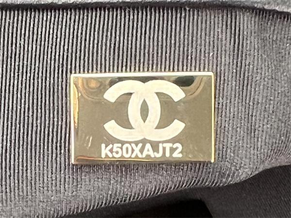 Ch*el 19 bag tweed gold tone black as1160