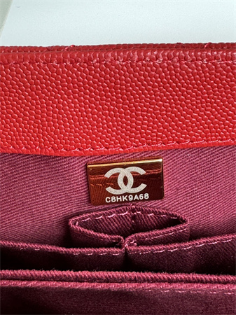 Ch*el small coco handle bag grained calfskin lt gold metal red a92990