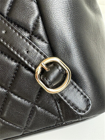 Ch*el duma backpack lambskin gold tone metal black as3618