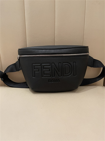 fen.di F**di roma belt bag black leather