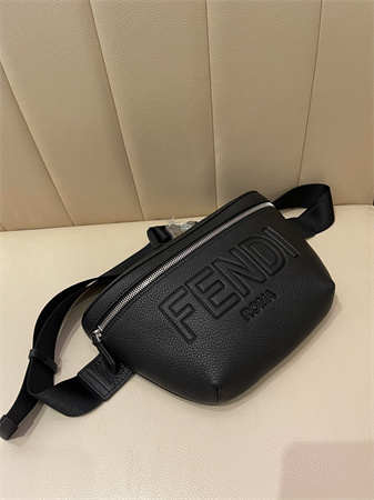 fen.di F**di roma belt bag black leather