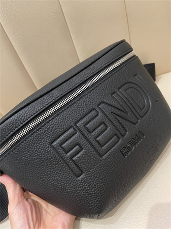 fen.di F**di roma belt bag black leather