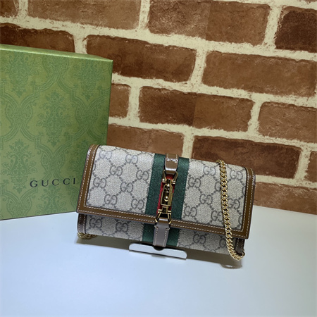 gu.cci jackie 1961 chain wallet gg S*p*e canvas 652681