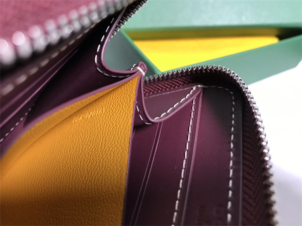 Go*ard matignon pm wallet Go*ardine canvas & vauzelles calfskin