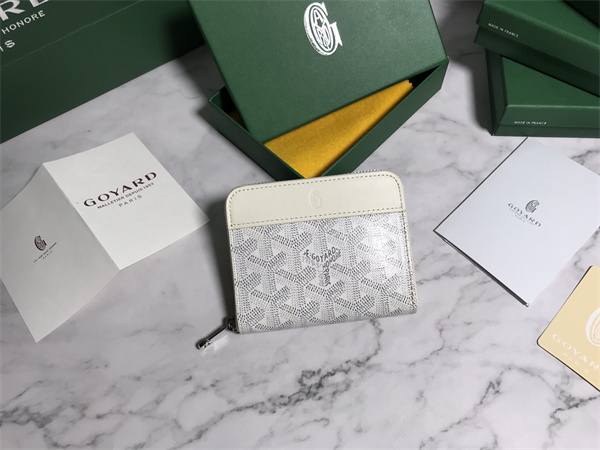 Go*ard matignon pm wallet Go*ardine canvas & vauzelles calfskin