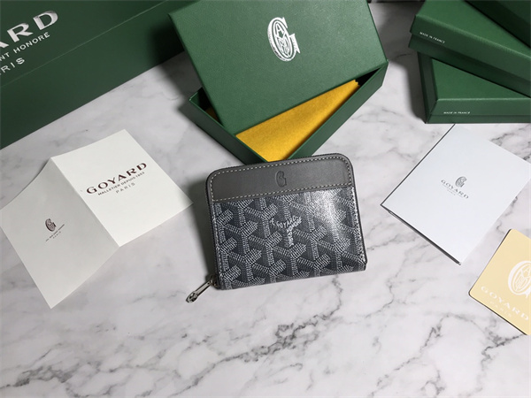 Go*ard matignon pm wallet Go*ardine canvas & vauzelles calfskin