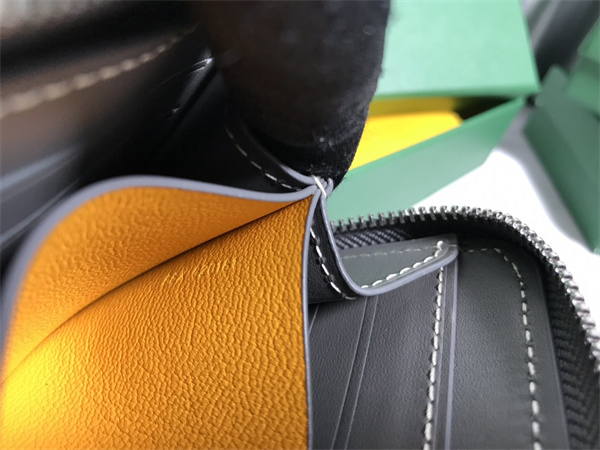 Go*ard matignon pm wallet Go*ardine canvas & vauzelles calfskin