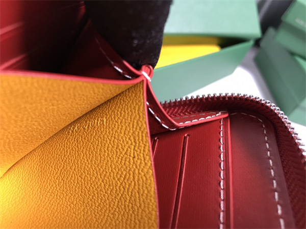 Go*ard matignon pm wallet Go*ardine canvas & vauzelles calfskin