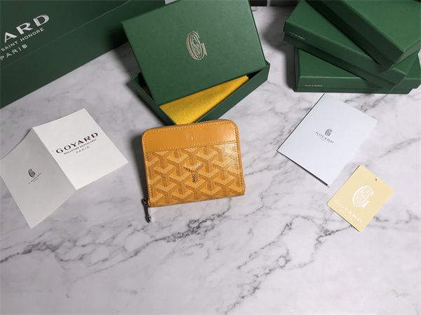 Go*ard matignon pm wallet Go*ardine canvas & vauzelles calfskin