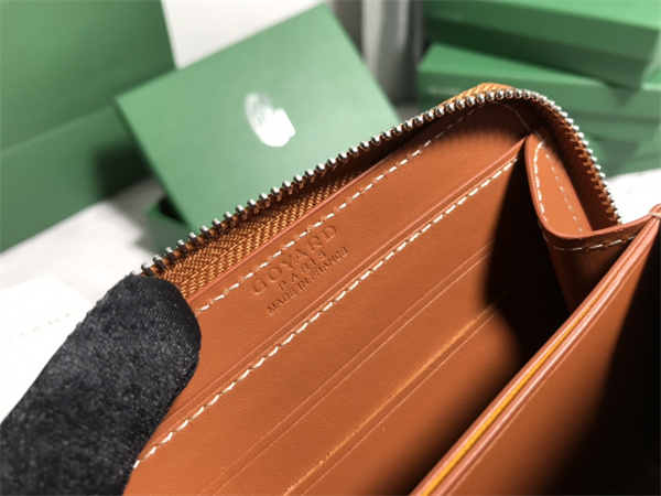 Go*ard matignon pm wallet Go*ardine canvas & vauzelles calfskin