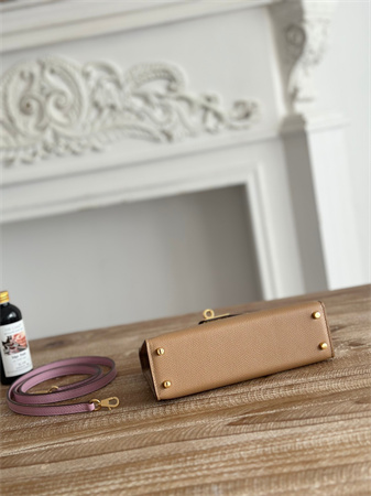 H**mes kelly mini ii bag epsom leather chai/lime/mauve sylvestre hs